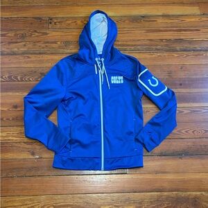 Football Majestic Blue Therma Base Hoodie Zipper Women’s Sz S